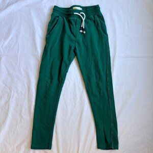 Boden Kids Essential Joggers Green Cotton Pants Elastic Waist Drawstring Size 11